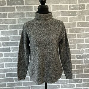 Shetland Wool Mouliné Turtleneck | Women’s 100% Wool Sweater